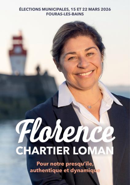 Élections municipales, 15 et 22 mars 2026 à Fouras-les-Bains. Florence CHARTIER-LOMAN vous présente sa liste et ses ambitions pour notre presqu'ile authentique et dynamique.